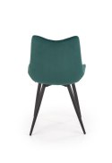 Halmar K388 krzesło Ciemno Zielone tkanina velvet/stelaż Czarny stal malowana Halmar K388 krzesło Ciemno Zielone tkanina velvet/stelaż Czarny stal malowana