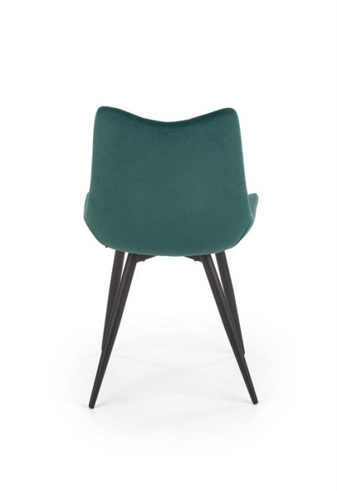 Halmar K388 krzesło Ciemno Zielone tkanina velvet/stelaż Czarny stal malowana Halmar K388 krzesło Ciemno Zielone tkanina velvet/stelaż Czarny stal malowana