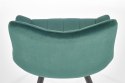 Halmar K388 krzesło Ciemno Zielone tkanina velvet/stelaż Czarny stal malowana Halmar K388 krzesło Ciemno Zielone tkanina velvet/stelaż Czarny stal malowana