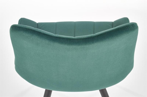 Halmar K388 krzesło Ciemno Zielone tkanina velvet/stelaż Czarny stal malowana Halmar K388 krzesło Ciemno Zielone tkanina velvet/stelaż Czarny stal malowana