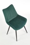 Halmar K388 krzesło Ciemno Zielone tkanina velvet/stelaż Czarny stal malowana Halmar K388 krzesło Ciemno Zielone tkanina velvet/stelaż Czarny stal malowana