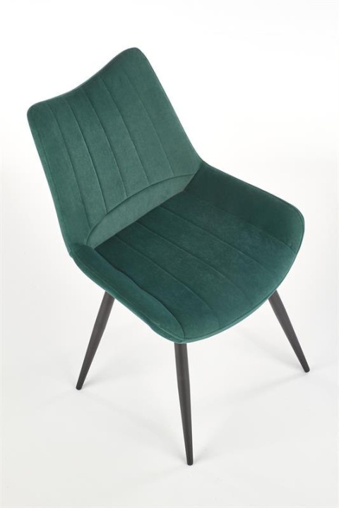 Halmar K388 krzesło Ciemno Zielone tkanina velvet/stelaż Czarny stal malowana Halmar K388 krzesło Ciemno Zielone tkanina velvet/stelaż Czarny stal malowana
