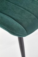 Halmar K388 krzesło Ciemno Zielone tkanina velvet/stelaż Czarny stal malowana Halmar K388 krzesło Ciemno Zielone tkanina velvet/stelaż Czarny stal malowana