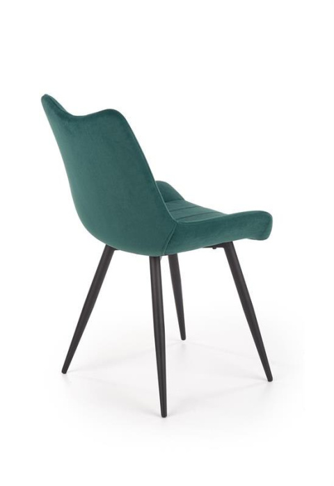 Halmar K388 krzesło Ciemno Zielone tkanina velvet/stelaż Czarny stal malowana Halmar K388 krzesło Ciemno Zielone tkanina velvet/stelaż Czarny stal malowana