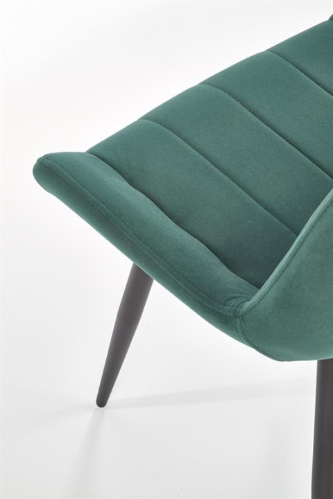 Halmar K388 krzesło Ciemno Zielone tkanina velvet/stelaż Czarny stal malowana Halmar K388 krzesło Ciemno Zielone tkanina velvet/stelaż Czarny stal malowana