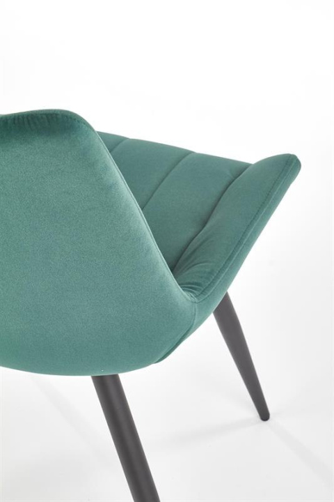 Halmar K388 krzesło Ciemno Zielone tkanina velvet/stelaż Czarny stal malowana Halmar K388 krzesło Ciemno Zielone tkanina velvet/stelaż Czarny stal malowana