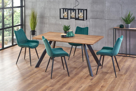 Halmar K388 krzesło Ciemno Zielone tkanina velvet/stelaż Czarny stal malowana Halmar K388 krzesło Ciemno Zielone tkanina velvet/stelaż Czarny stal malowana