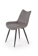 Halmar K388 krzesło Popielate tkanina velvet/stelaż Czarny stal malowana Halmar K388 krzesło Popielate tkanina velvet/stelaż Czarny stal malowana