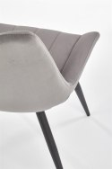 Halmar K388 krzesło Popielate tkanina velvet/stelaż Czarny stal malowana Halmar K388 krzesło Popielate tkanina velvet/stelaż Czarny stal malowana