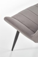 Halmar K388 krzesło Popielate tkanina velvet/stelaż Czarny stal malowana Halmar K388 krzesło Popielate tkanina velvet/stelaż Czarny stal malowana