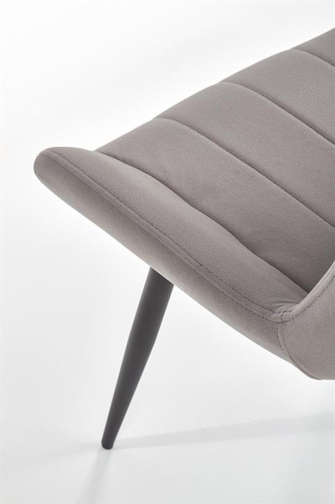 Halmar K388 krzesło Popielate tkanina velvet/stelaż Czarny stal malowana Halmar K388 krzesło Popielate tkanina velvet/stelaż Czarny stal malowana
