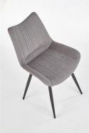 Halmar K388 krzesło Popielate tkanina velvet/stelaż Czarny stal malowana Halmar K388 krzesło Popielate tkanina velvet/stelaż Czarny stal malowana