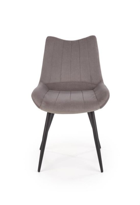 Halmar K388 krzesło Popielate tkanina velvet/stelaż Czarny stal malowana Halmar K388 krzesło Popielate tkanina velvet/stelaż Czarny stal malowana
