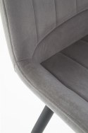 Halmar K388 krzesło Popielate tkanina velvet/stelaż Czarny stal malowana Halmar K388 krzesło Popielate tkanina velvet/stelaż Czarny stal malowana
