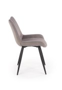 Halmar K388 krzesło Popielate tkanina velvet/stelaż Czarny stal malowana Halmar K388 krzesło Popielate tkanina velvet/stelaż Czarny stal malowana