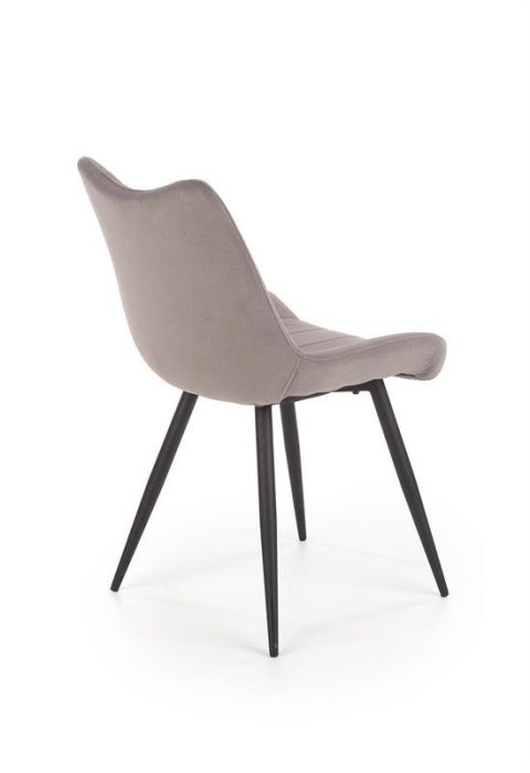 Halmar K388 krzesło Popielate tkanina velvet/stelaż Czarny stal malowana Halmar K388 krzesło Popielate tkanina velvet/stelaż Czarny stal malowana