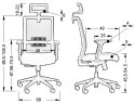 Fotel obrotowy RIVERTON M/H/AL - różne kolory - czarny-czarny - krzesło biurowe do biurka - TILT, ZAGŁÓWEK