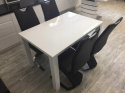Halmar RONALD stół prostoktny biały MDF lakierowany rozkładany 140÷180x80