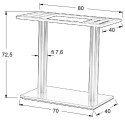 PODSTAWA STOLIKA SH-2003-4/S szczotkowana - 70x40 cm - prostokątna z dwiema nogami