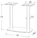 PODSTAWA STOLIKA SH-3052/B - 70x40 cm, protokątna z dwiema nogami - czarna malowana proszkowo