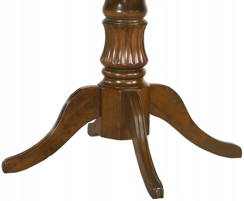 STÓŁ ROZKŁADANY OKRĄGŁY WILLIAM CIEMNY ORZECH MDF + okleina naturalna DREWNO 90-124x90 Halmar STÓŁ ROZKŁADANY OKRĄGŁY WILLIAM CIEMNY ORZECH MDF + okleina naturalna DREWNO 90-124x90 Halmar