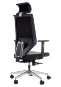 Fotel obrotowy ZN-805-C tk.30 czarny - krzesło biurowe do biurka - TILT, ZAGŁÓWEK
