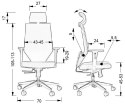 Fotel obrotowy ZN-805-C tk.30 czarny - krzesło biurowe do biurka - TILT, ZAGŁÓWEK