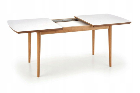 STÓŁ ROZKŁADANY BRADLEY kolor blat - BIAŁY MAT nogi - DĄB LEFKAS (140-185x80x75 cm) Halmar STÓŁ ROZKŁADANY BRADLEY kolor blat - BIAŁY MAT nogi - DĄB LEFKAS (140-185x80x75 cm) Halmar