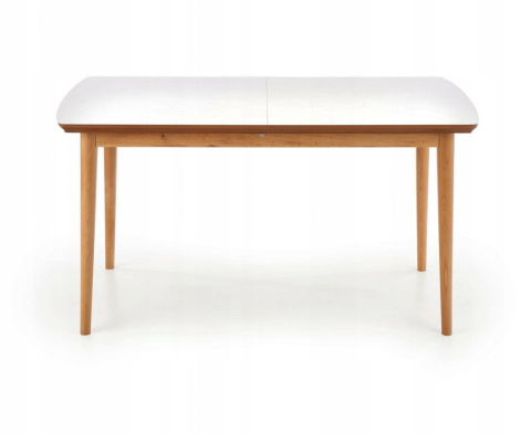 STÓŁ ROZKŁADANY BRADLEY kolor blat - BIAŁY MAT nogi - DĄB LEFKAS (140-185x80x75 cm) Halmar STÓŁ ROZKŁADANY BRADLEY kolor blat - BIAŁY MAT nogi - DĄB LEFKAS (140-185x80x75 cm) Halmar