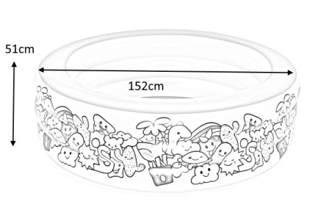 Bestway Bestway 51121 BASENIK DMUCHANY SZEROKA KRAWĘDŹ 152cm x 51cm Bestway Bestway 51121 BASENIK DMUCHANY SZEROKA KRAWĘDŹ 152cm x 51cm
