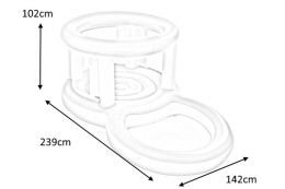 Bestway Bestway 52385 OKRĄGŁY ZAMEK DO SKAKANIA Z BASENIKIEM 239cm x 142cm x 102cm