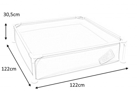 Bestway Bestway 56217 MINI BASENIK STELAŻOWY NIEBIESKI 122cm x 122cm x 30,5cm stelaż metalowy odporny na korozję 365 L Bestway Bestway 56217 MINI BASENIK STELAŻOWY NIEBIESKI 122cm x 122cm x 30,5cm stelaż metalowy odporny na korozję 365 L