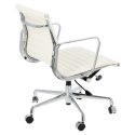 D2.DESIGN Fotel biurowy CH1171T biała skóra,chrom