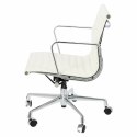 D2.DESIGN Fotel biurowy CH1171T biała skóra,chrom