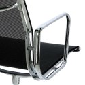 D2.DESIGN Fotel konf. CH1081T,czarna siateczka,chr D2.DESIGN Fotel konf. CH1081T,czarna siateczka,chr