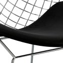 KRZESŁO Z PODŁOKIETNIKAMI Harry Arm D2.DESIGN CZARNA PODUSZKA EKOSKÓRA STELAŻ METALOWY CHROMOWANY KRZESŁO Z PODŁOKIETNIKAMI Harry Arm D2.DESIGN CZARNA PODUSZKA EKOSKÓRA STELAŻ METALOWY CHROMOWANY