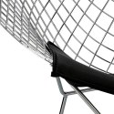 KRZESŁO Z PODŁOKIETNIKAMI Harry Arm D2.DESIGN CZARNA PODUSZKA EKOSKÓRA STELAŻ METALOWY CHROMOWANY KRZESŁO Z PODŁOKIETNIKAMI Harry Arm D2.DESIGN CZARNA PODUSZKA EKOSKÓRA STELAŻ METALOWY CHROMOWANY