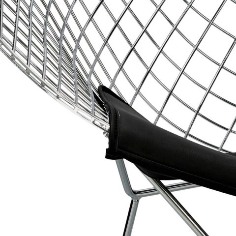 KRZESŁO Z PODŁOKIETNIKAMI Harry Arm D2.DESIGN CZARNA PODUSZKA EKOSKÓRA STELAŻ METALOWY CHROMOWANY KRZESŁO Z PODŁOKIETNIKAMI Harry Arm D2.DESIGN CZARNA PODUSZKA EKOSKÓRA STELAŻ METALOWY CHROMOWANY