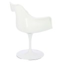 D2.DESIGN Krzesło TulAr białe/czarna poduszka