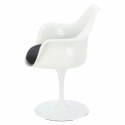 D2.DESIGN Krzesło TulAr białe/czarna poduszka