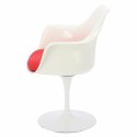 D2.DESIGN Krzesło TulAr białe/czerwona poduszka D2.DESIGN Krzesło TulAr białe/czerwona poduszka