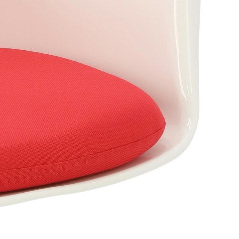 D2.DESIGN Krzesło TulAr białe/czerwona poduszka D2.DESIGN Krzesło TulAr białe/czerwona poduszka
