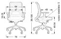 Fotel obrotowy GN-310 NIEBIESKI - krzesło biurowe do biurka - TILT