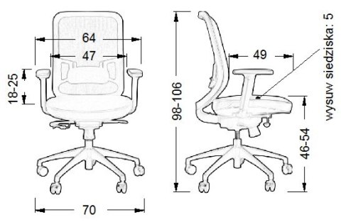 Fotel obrotowy GN-310/ALU NIEBIESKI - krzesło biurowe do biurka - TILT Fotel obrotowy GN-310/ALU NIEBIESKI - krzesło biurowe do biurka - TILT