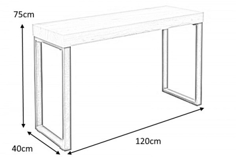 INVICTA biurko OAK 120 dąb - fornirowany MDF, nogi metalowe INVICTA biurko OAK 120 dąb - fornirowany MDF, nogi metalowe