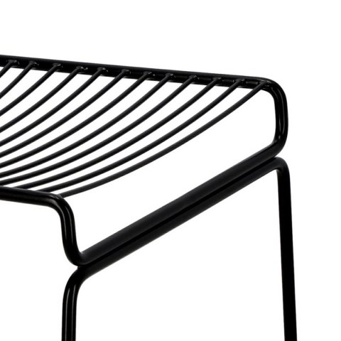 KRZESŁO GEOMETRYCZNE DILLY Black Intesi CZARNE METALOWE NA PŁOZACH DO RESTAURACJI KUCHNI JADALNI KRZESŁO GEOMETRYCZNE DILLY Black Intesi CZARNE METALOWE NA PŁOZACH DO RESTAURACJI KUCHNI JADALNI