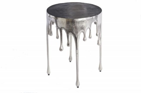 Invicta Interior INVICTA stolik kawowy LIQUID LINE 51 srebrny - metal Invicta Interior INVICTA stolik kawowy LIQUID LINE 51 srebrny - metal