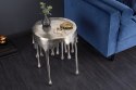 Invicta Interior INVICTA stolik kawowy LIQUID LINE 51 srebrny - metal Invicta Interior INVICTA stolik kawowy LIQUID LINE 51 srebrny - metal