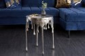 Invicta Interior INVICTA stolik kawowy LIQUID LINE 51 srebrny - metal Invicta Interior INVICTA stolik kawowy LIQUID LINE 51 srebrny - metal