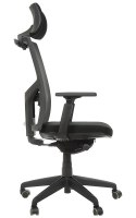 Fotel obrotowy KB-8922A CZARNY - krzesło biurowe do biurka - TILT, ZAGŁÓWEK